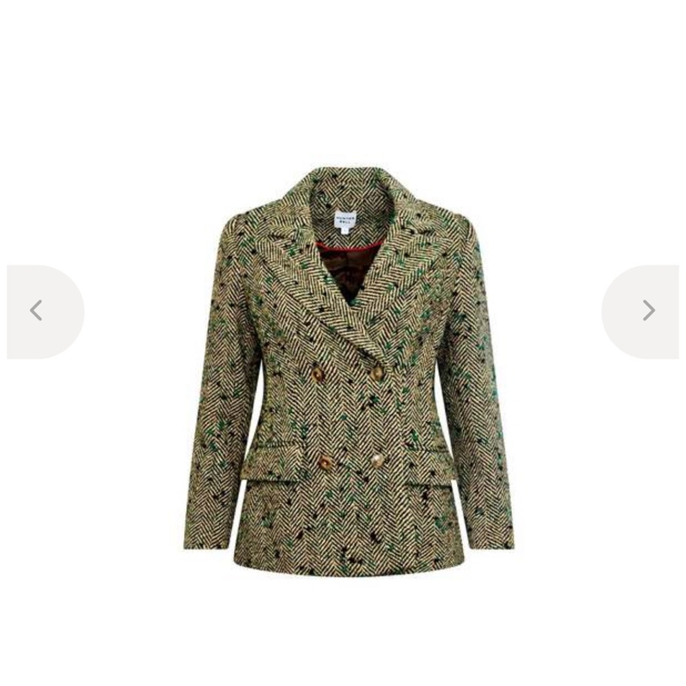 Hunter Bell Gray Tweed Blazer Medium - Picture 3 of 4